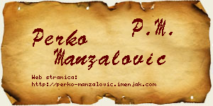 Perko Manzalović vizit kartica